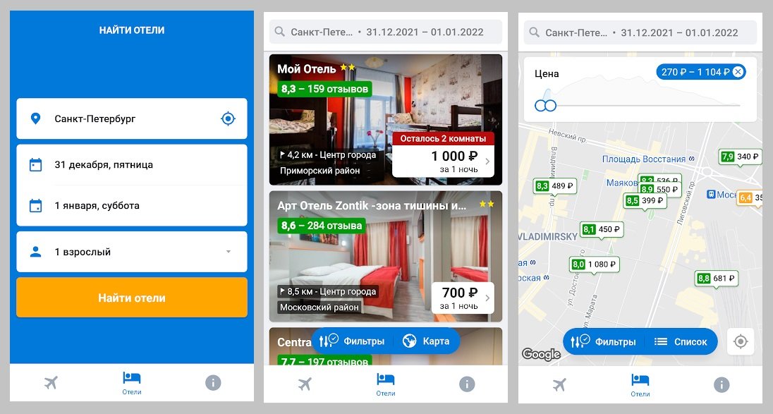 SkyFly hotels